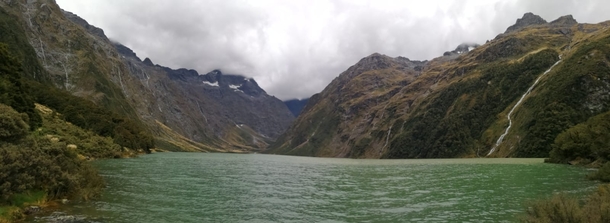 Arriving to Lake Marian Fiordland National Park New Zealand 