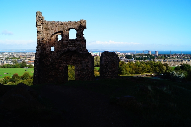 Arthurs Seat in Holyrood Park Edinburgh Scotland 