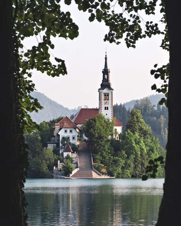 Assumption of Mary Church in Lake Bled Slovenia 