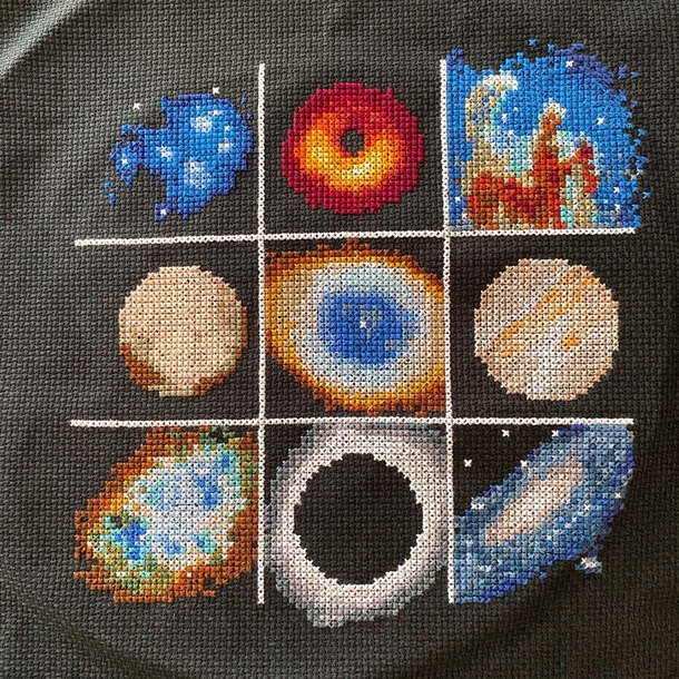 Astronomer here Ive cross stitched The Wonders of Space