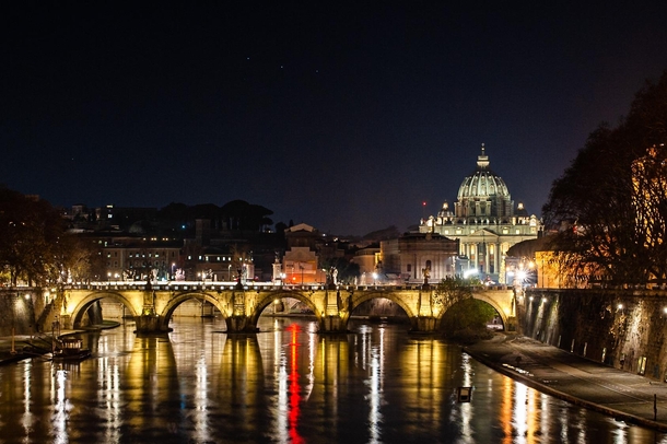 At Peters Basilica Vatican City view from Rome
