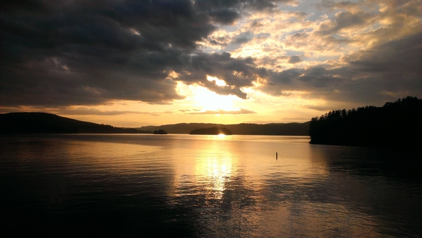 August sunset on Lake Achigan Quebec x
