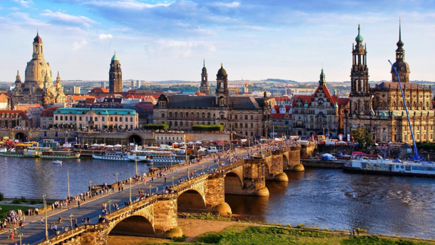 Augustus Bridge in the German city of Dresden was built with  arches between  and 