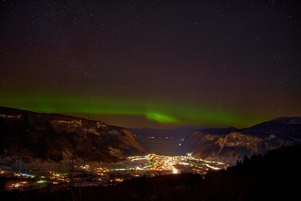 Aurora borealis in Vik Norway