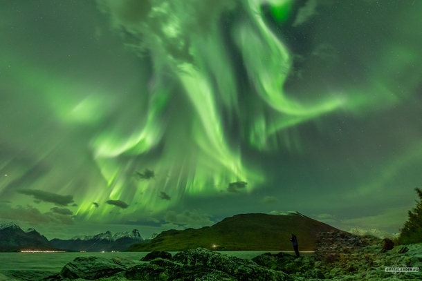 Aurora Borealis over Kingdom of Norway photographed by Markus Varik on  September  