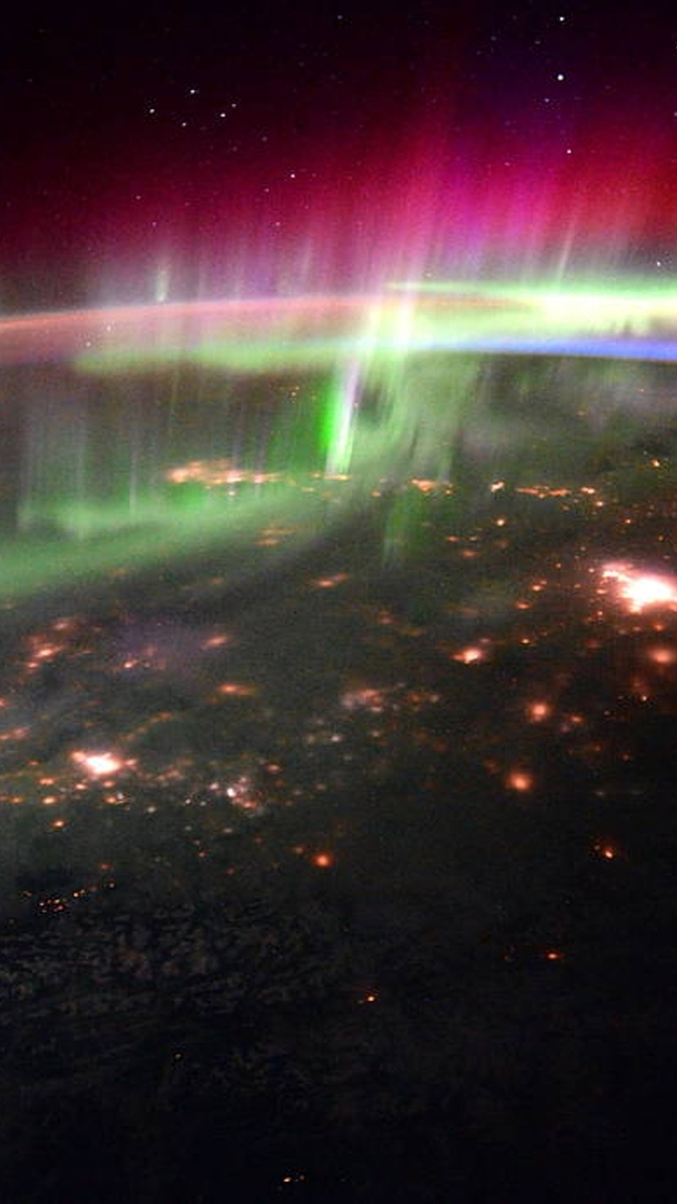 Aurora captured from the International Space Station