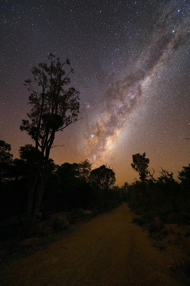 Australia has some of the darkest night skies and only takes  minutes of driving from a city with  million people to get into insane Milky Way conditions for stargazing 