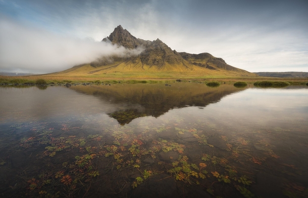 Autumn above and below Klfafell Iceland 