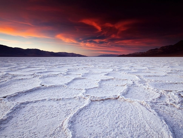 Badwater Basin salt flats Death Valley 