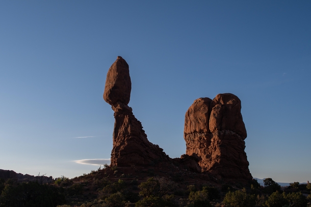 Balancing Rock at sunrise Arches National Park 