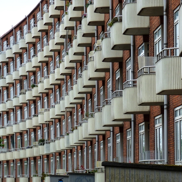 Balconies in Amager Denmark