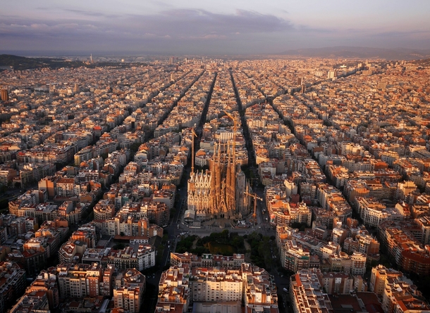 Barcelona Spain has  road intersections per square kilometers the highest in the world 