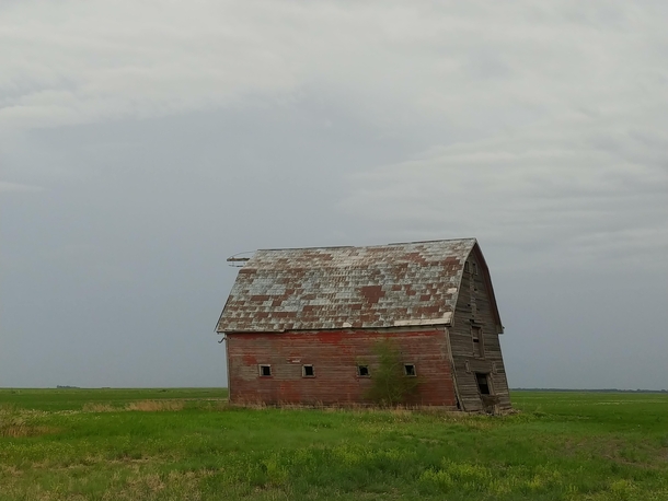 Barn in Manitoba Canada Storm is rolling in at the moment
