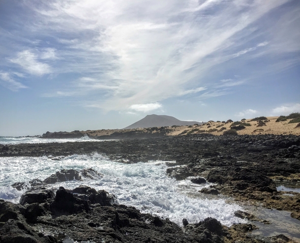 Basalt beach Fuerteventura Spain 