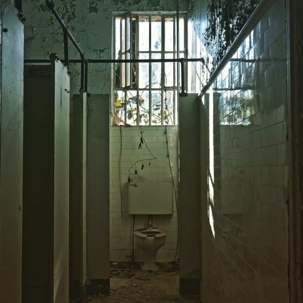 Bathroom in an abandoned mental asylum