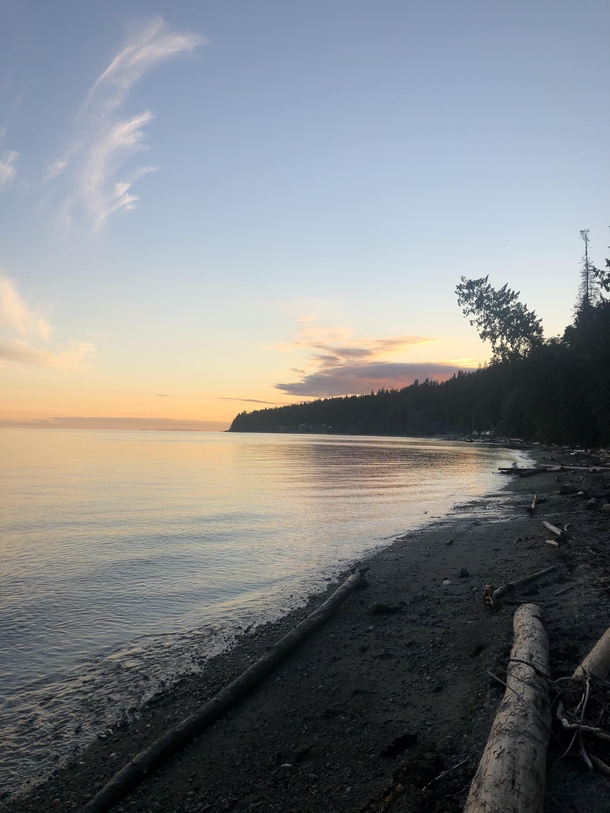 Beach at sunset Gibsons BC 