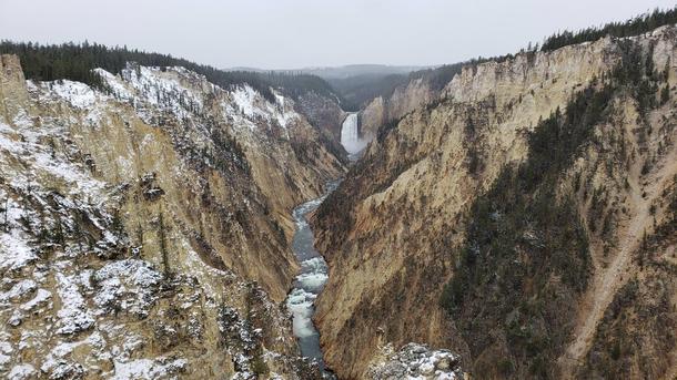 Beat a tourist group by  minutes to get this Artist Point Yellowstone National Park 