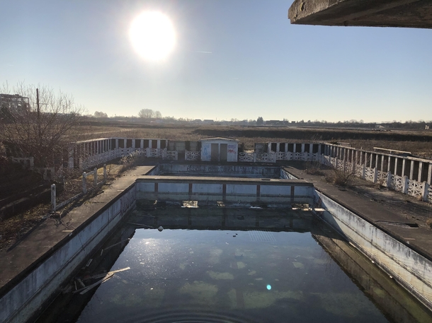 Beautiful abandoned outdoor swimming pool  near Douai France  