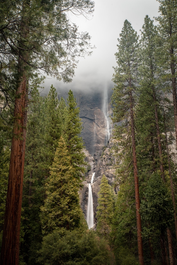 Beautiful mood of Yosemite Falls Captured Yosemite National Parkl CA 