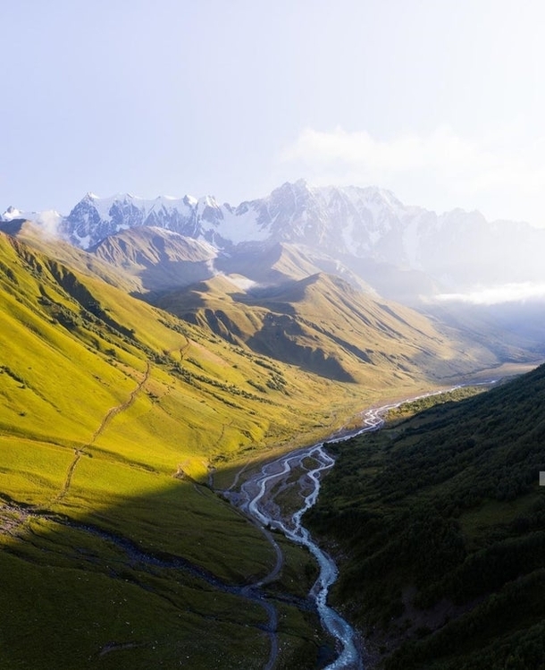 Beautiful mountains of Svaneti Georgia 