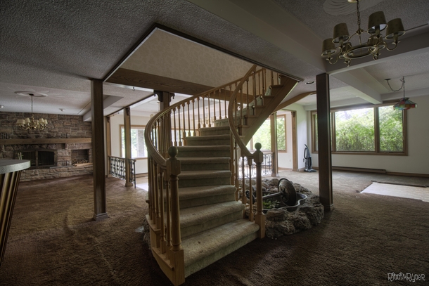 Beautiful Staircase amp Basement Inside an Now Demolished Custom Mansion in Ontario Canada 