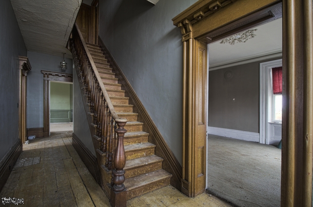 Beautiful Staircase amp Woodwork Inside an Abandoned Nineteenth Century Ontario Farm House 