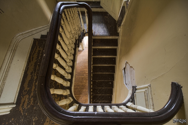 Beautiful Staircase Inside an Abandoned Ontario Farm House 