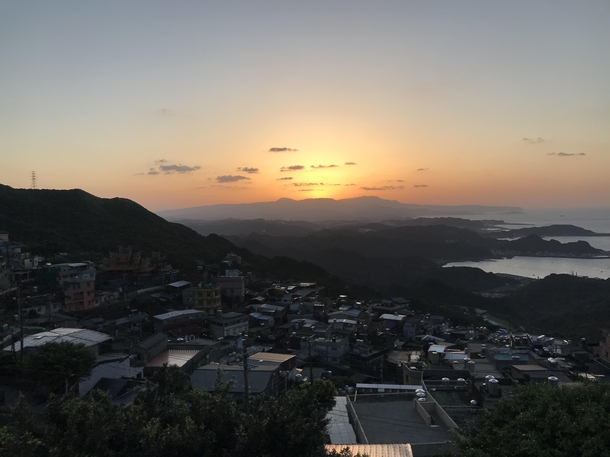 Beautiful sunset from Jioufen Taiwan