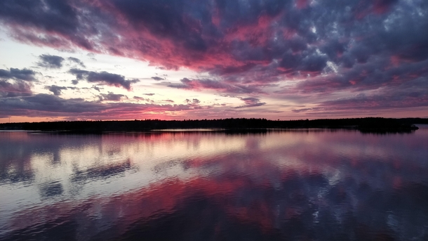 Beautiful sunset in the swedish archipelago