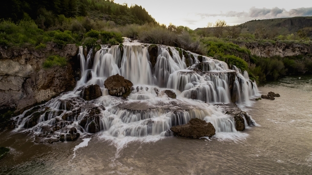 Beautiful waterfall in Swan Valley Idaho 