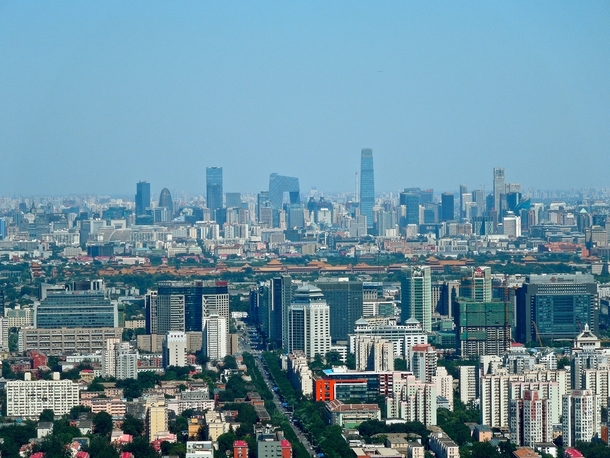 Beijing on a clear day july  