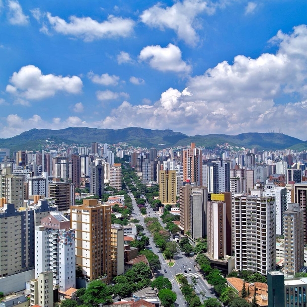 Belo Horizonte BRAZIL and the Curral Mountain range in the background xpx