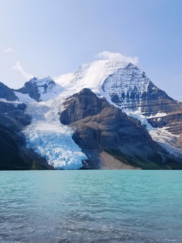 Berg Lake at Mount Robson in Canada 