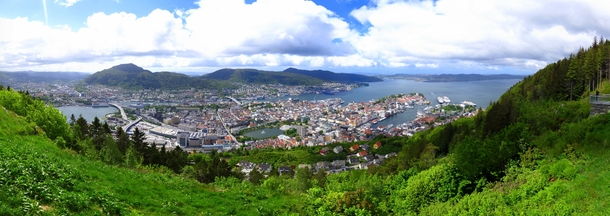 Bergen Norway - View from the Mountaintop 
