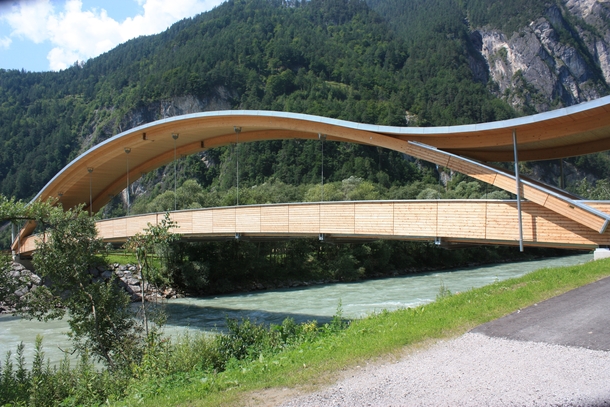 Bicycle bridge at Pirkach Austria 