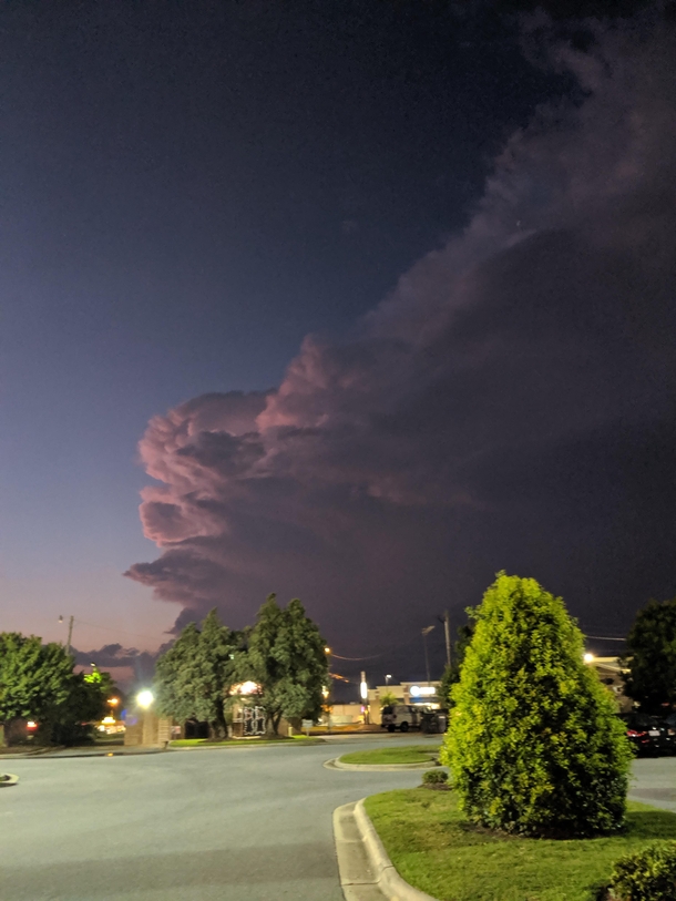 Big storm rolling into Greenville NC last night