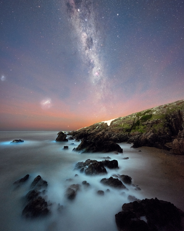 Bioluminescence and the Southern Sky at Punta Ballena Uruguay 