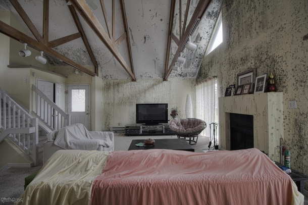 Black Mold Covers Virtually Everything Inside this Abandoned Time Capsule Mansion 