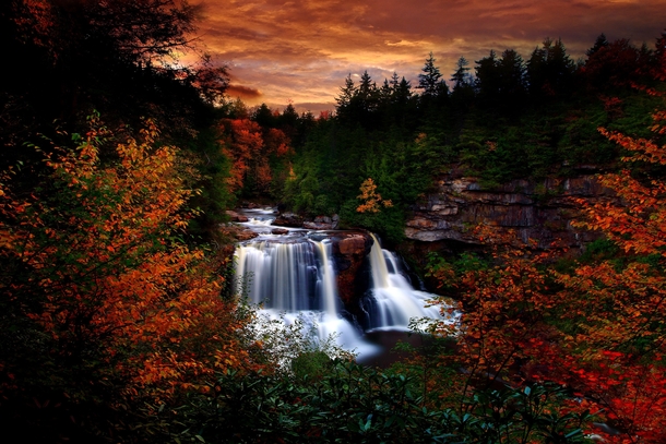 Blackwater Falls State Park Mercer County West Virginia by Troy Lilly 