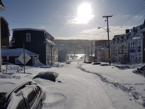 Blizzard in St Johns NL Canada