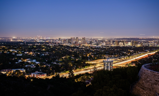 Blue Hour from the Getty Los Angeles and Culver City 