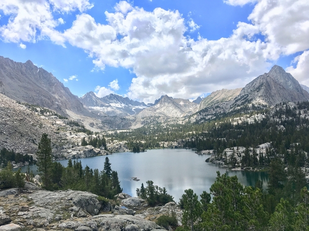 Blue Lake in the Eastern Sierras in California 