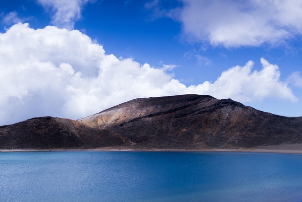 Blue Lake in Tongariro National Park New Zealand 