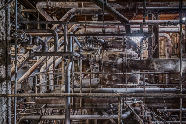 Boiler of the abandoned Domino Sugar Factory - photograph by Paul Raphaelson 