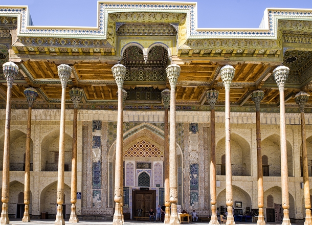 Bolo Hauz Mosque  Bukhara Uzbekistan 