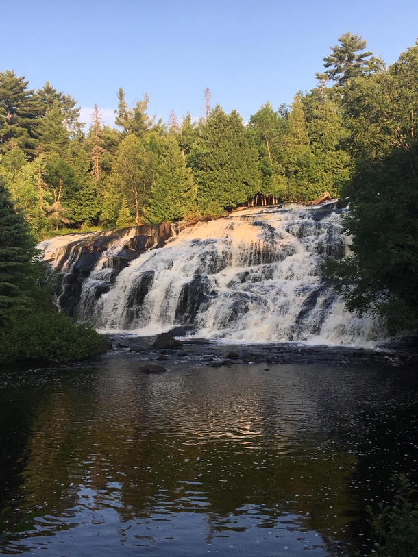 Bond Falls Water Fall In Haight Township Michigan 
