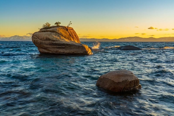Bonsai Rock Lake Tahoe Nevada USA 