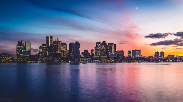 Boston at dusk taken by me a few nights ago  repost from rpics