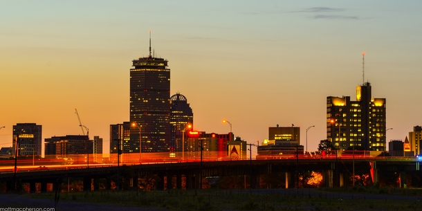 Boston at sunrise long exposure 