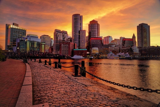 Boston at Sunset 